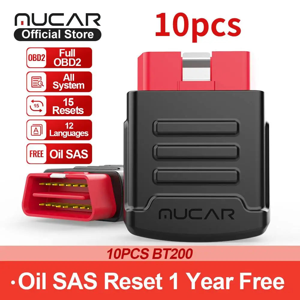 MUCAR BT200/BT200 Pro Bluetooth OBD2 Car Scanner with Full-System Scan & Up to 15 Resets