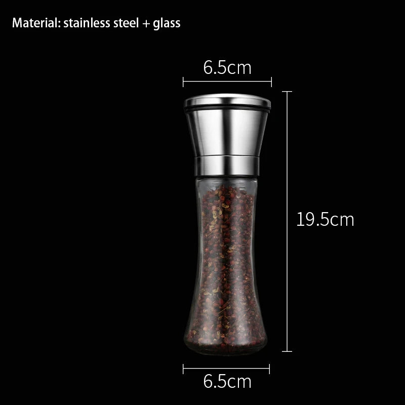 Premium Stainless Steel Salt and Pepper Grinder Set with Adjustable Ceramic Rotor