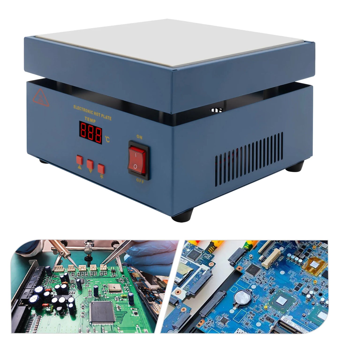 800W Soldering Hot Plate 200 x 200 mm LCD Microcomputer Electronic Heating Plate