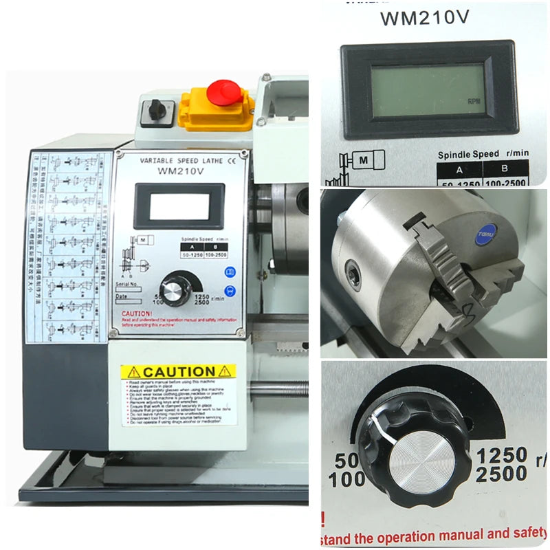 700W to 1100W Semi-Automatic Threading & Turning CNC Metal Lathe Machine