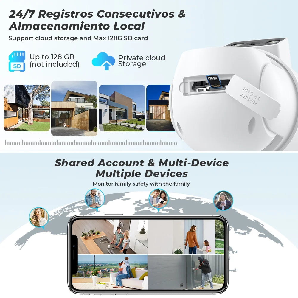BESDER 4K 8MP/10MP Dual-Lens Outdoor Security Camera