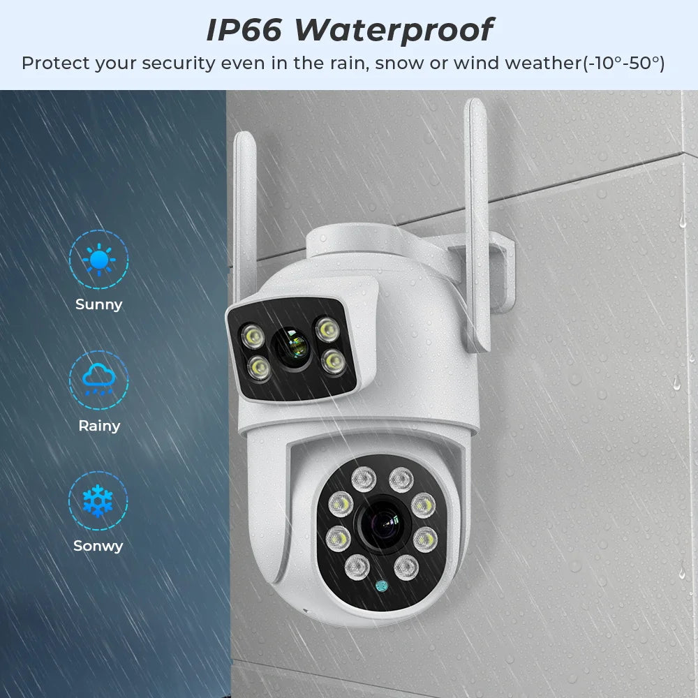 BESDER 4K 8MP/10MP Dual-Lens Outdoor Security Camera