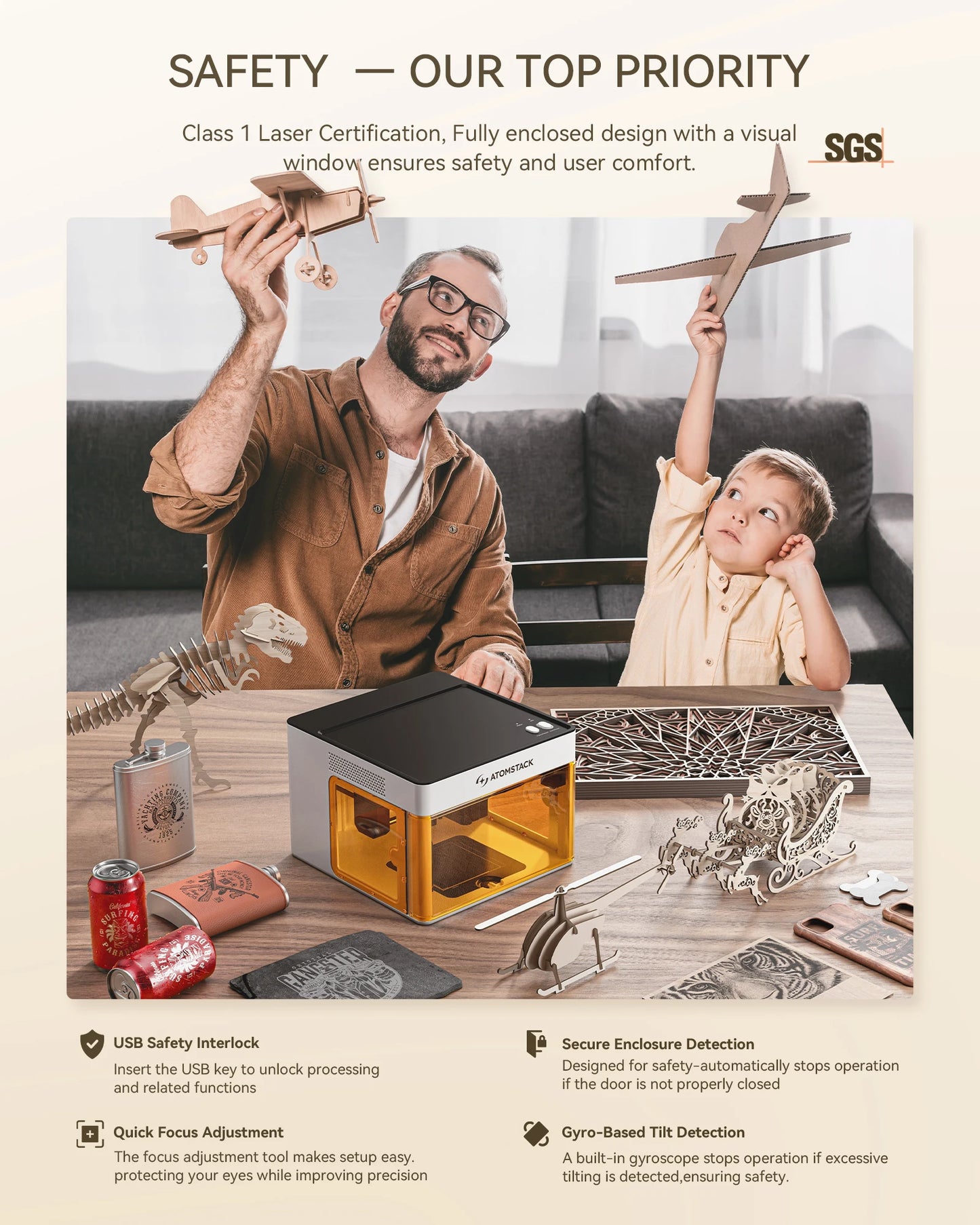 Atomstack P1 Mini 5W Portable Laser Engraver