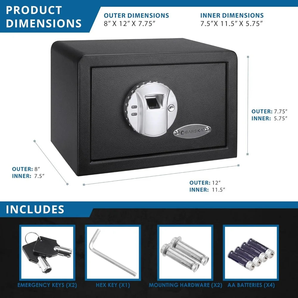 Biometric Fingerprint Mini Safe Box