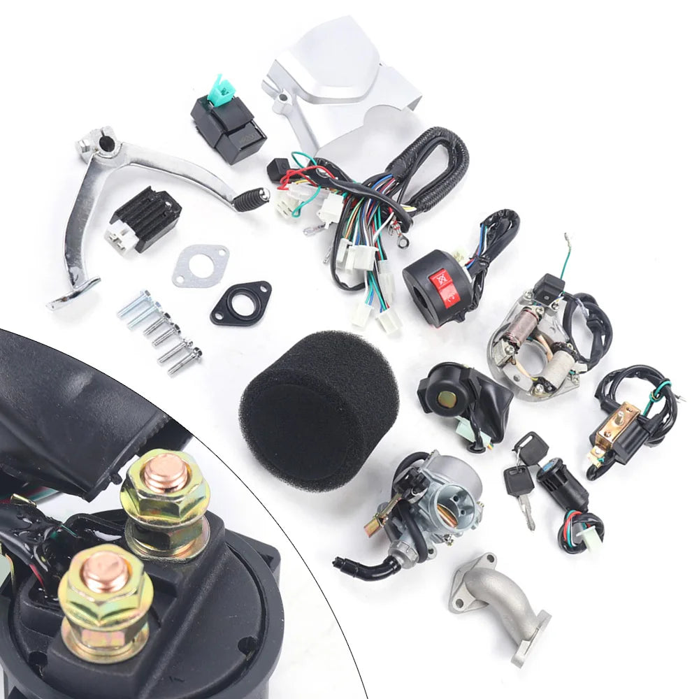 125CC 4-Stroke Semi-Auto Engine Motor Kit with Reverse