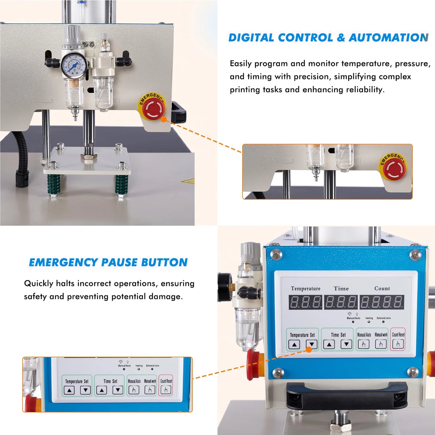 Pneumatic Dual-Platen 16x24 Heat Press Machine with Infrared Accuracy and Auto Mode