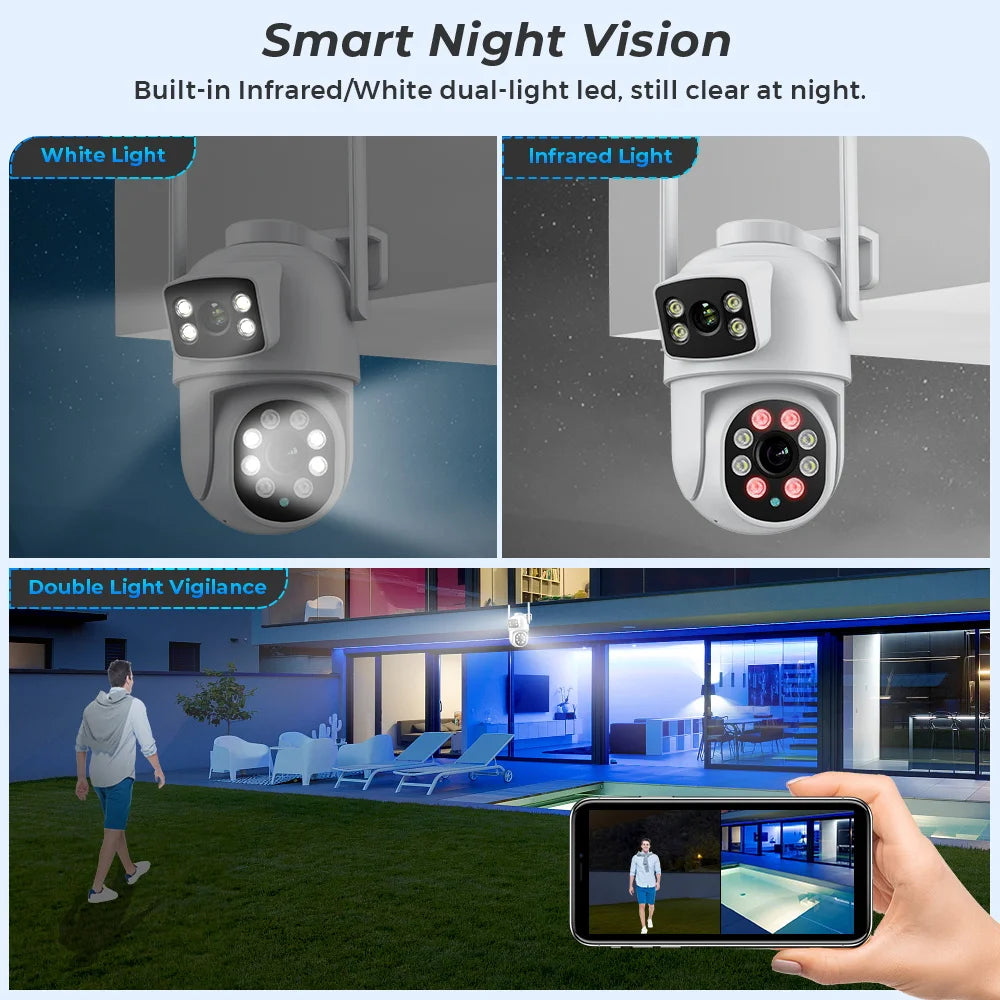 BESDER 4K 8MP/10MP Dual-Lens Outdoor Security Camera
