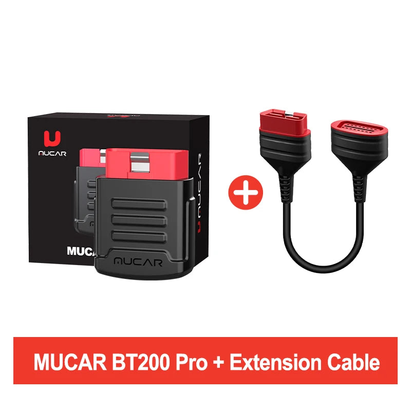 MUCAR BT200/BT200 Pro Bluetooth OBD2 Car Scanner with Full-System Scan & Up to 15 Resets