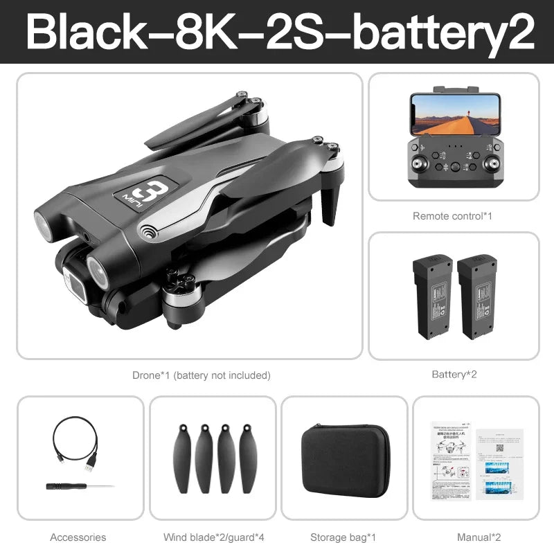 XIAOMI MIJIA Z908 Pro /MAX Drone 8K Professional Dual Camera GPS Avoidance Quadcopter Optical Flow Localization 3-side avoidance