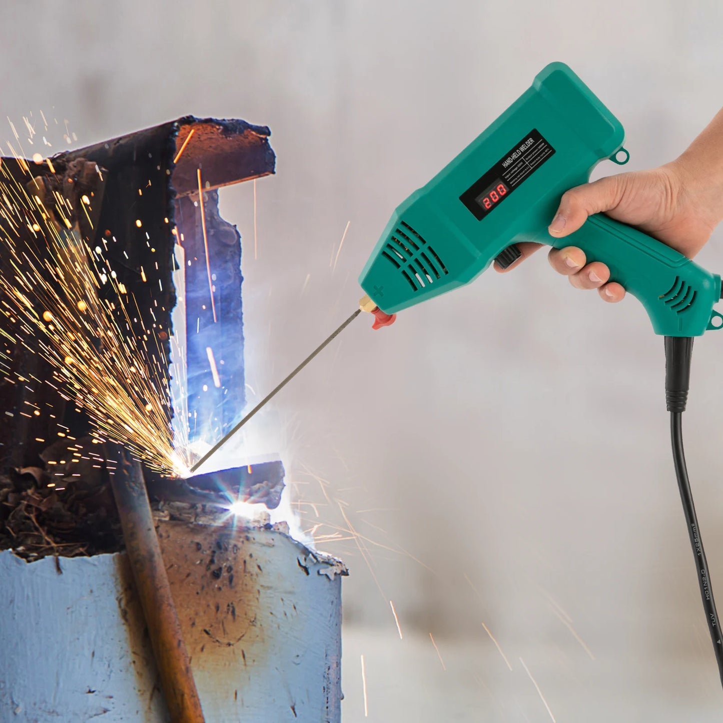 3000W Handheld Welder Portable Digital Welding Gun for Ø 1.6-3.2mm Welding Rod