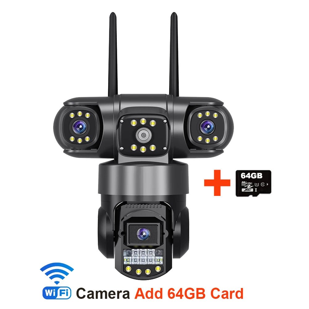 V380 Pro WiFi IP Camera Outdoor 12MP 6K Triple Lens Security Camera