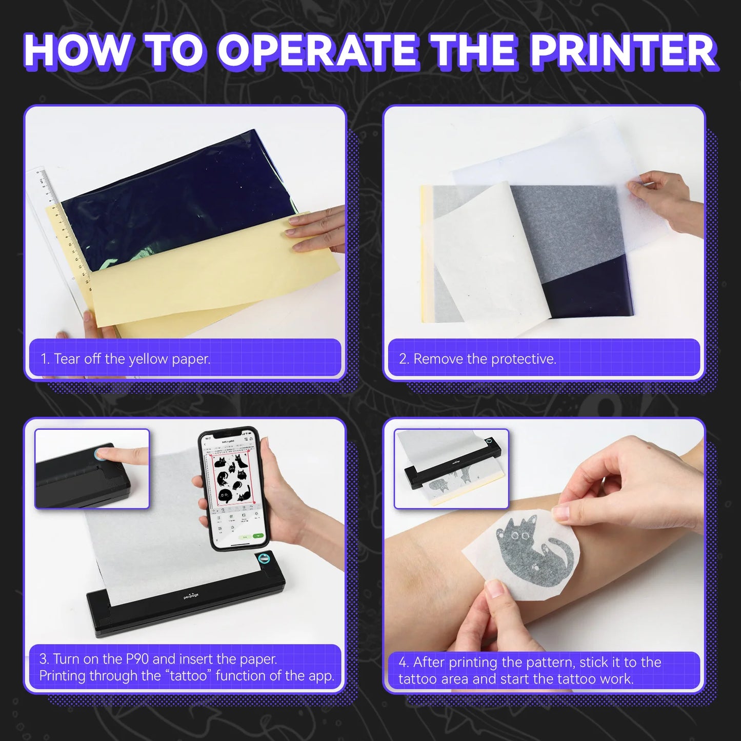 PeriPage P90 Wireless Tattoo Stencil Printer