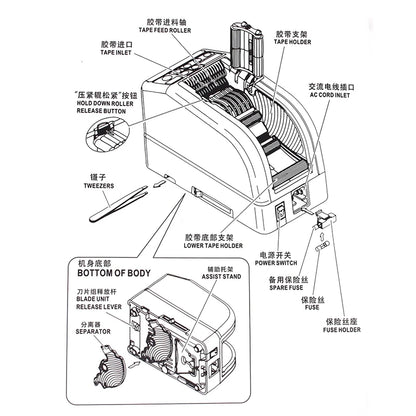 ZCUT-9GR Automatic Tape Cutting Machine