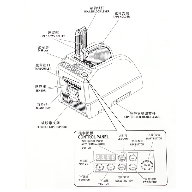 ZCUT-9GR Automatic Tape Cutting Machine