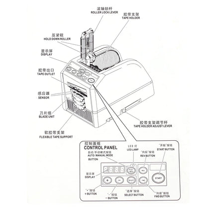 ZCUT-9GR Automatic Tape Cutting Machine