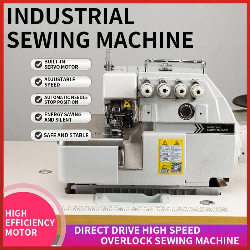3/4/5-Thread Overlock Industrial Sewing Machine