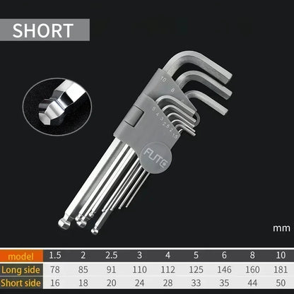 FUTE 9PCS Hex & Allen Wrench Set