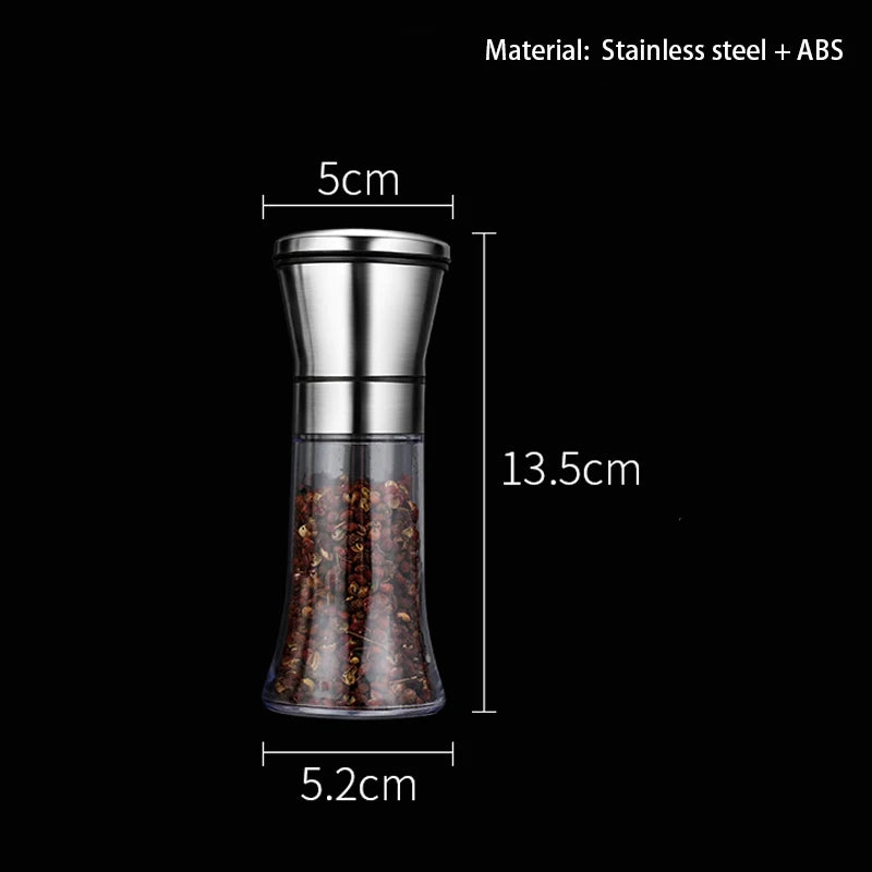 Premium Stainless Steel Salt and Pepper Grinder Set with Adjustable Ceramic Rotor