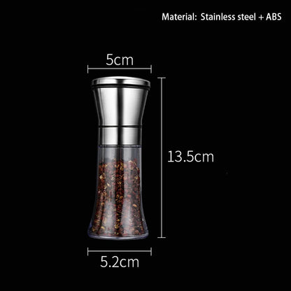 Premium Stainless Steel Salt and Pepper Grinder Set with Adjustable Ceramic Rotor