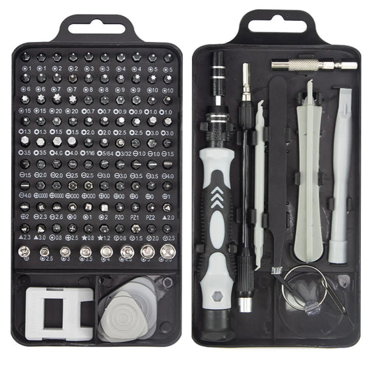 115-in-1 Precision Screwdriver & Electronics Repair Kit with Magnetic Bits, Extension Shaft, and Disassembly Tools