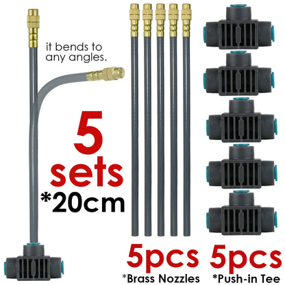 5M-30M Garden Watering System Self-priming Pump Timer 360° Bendable Mist Brass Cooling Sprinkler Drip Irrigation Kit Pot Bonsai