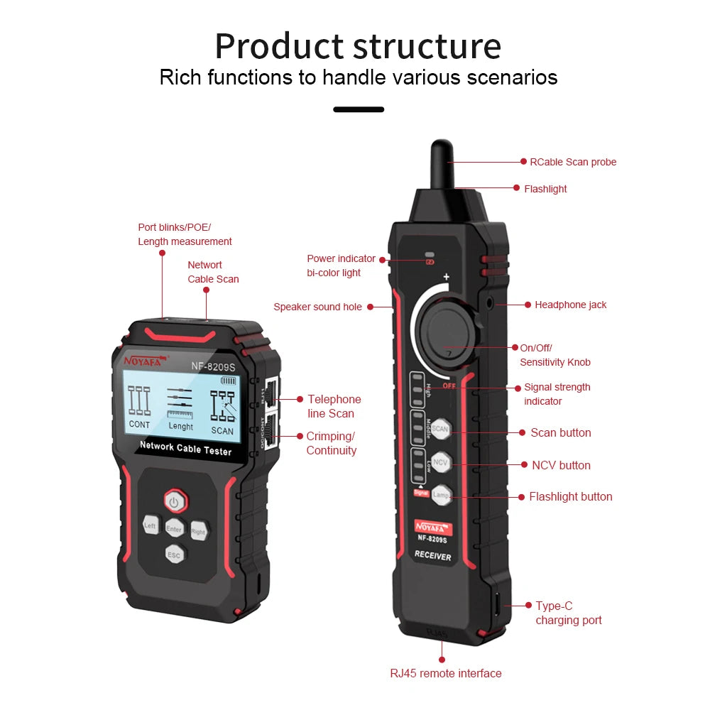 NOYAFA NF-8209S Network Cable Tracker