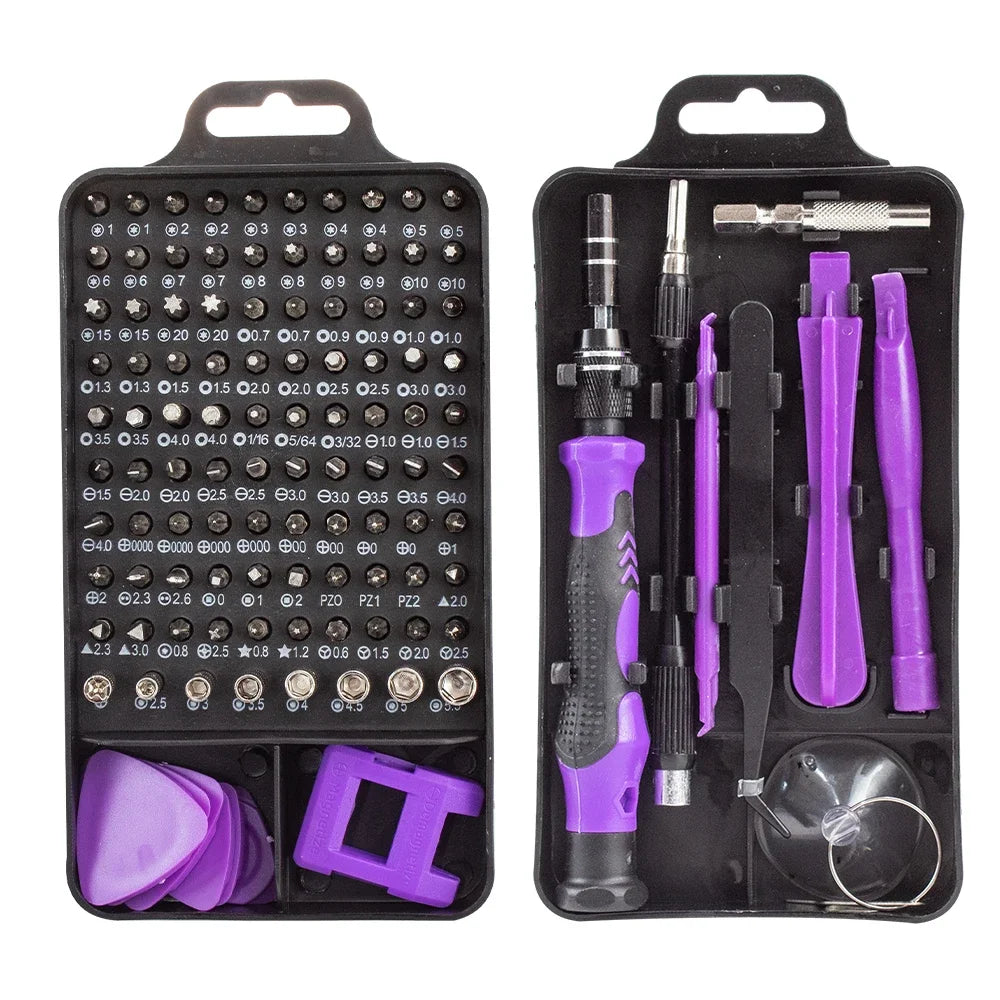 115-in-1 Precision Screwdriver & Electronics Repair Kit with Magnetic Bits, Extension Shaft, and Disassembly Tools