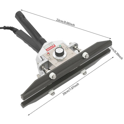 Portable 500W Handheld Heat Sealer with Adjustable Temperature and Double-Sided Heating