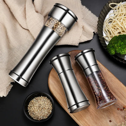 Premium Stainless Steel Salt and Pepper Grinder Set with Adjustable Ceramic Rotor