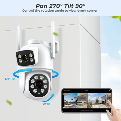 BESDER 4K 8MP/10MP Dual-Lens Outdoor Security Camera