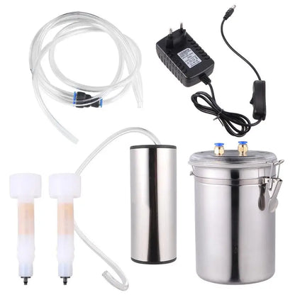 2L Stainless Compact Electric Milking Machine for Goats & Sheep Steel Bucket with Suction Pump