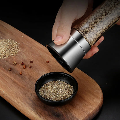 Premium Stainless Steel Salt and Pepper Grinder Set with Adjustable Ceramic Rotor
