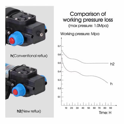 45/60/80/100W Water Pressure Diaphragm Self-priming Pump with 110-240V Power Supply Kit