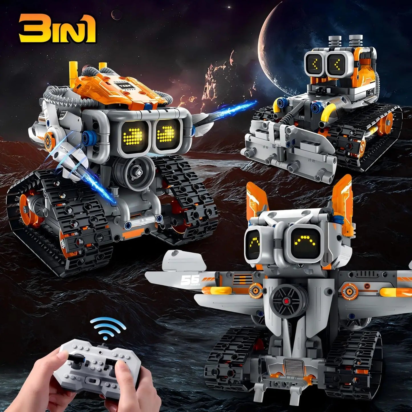 HOGOKIDS 3-in-1 Expression Robot Building Kit