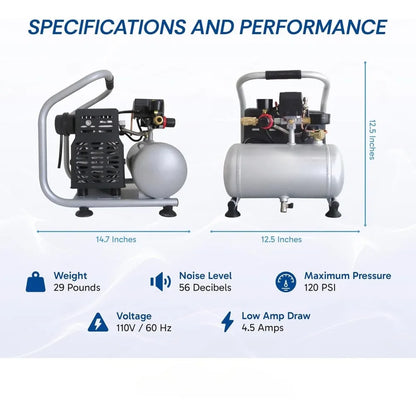 CAT-1P1060S Ultra Quiet & Portable Air Compressor