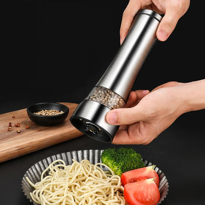 Premium Stainless Steel Salt and Pepper Grinder Set with Adjustable Ceramic Rotor