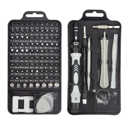 115-in-1 Precision Screwdriver & Electronics Repair Kit with Magnetic Bits, Extension Shaft, and Disassembly Tools
