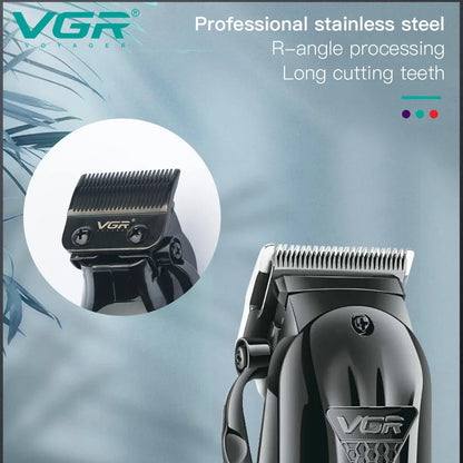 VGR V-282 Professional Cordless Hair Clipper with LED Display and Precision Blades