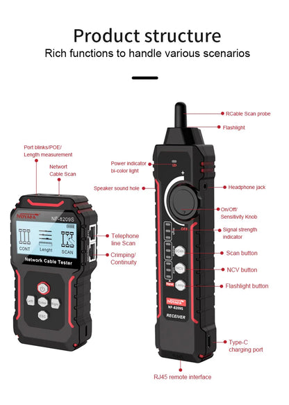 NOYAFA NF-8209S Network Cable Tracker