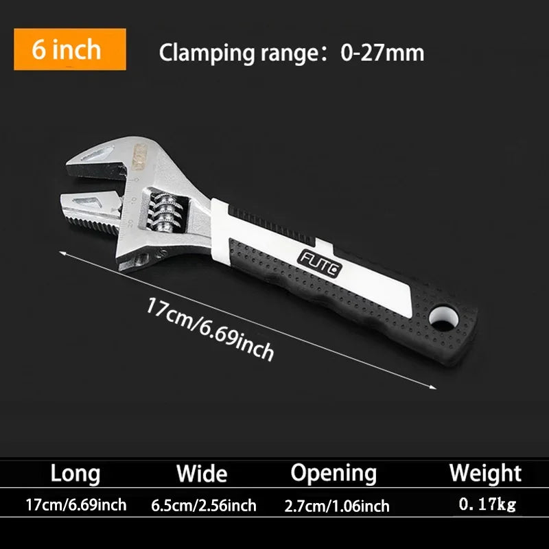 FUTE 6/8/10 Inch Adjustable Bathroom Wrench Set