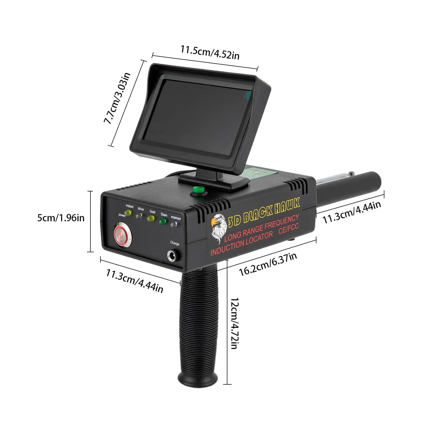Professional High-Precision Metal Detector with Remote Guidance & LED Display