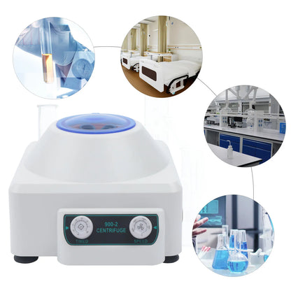 Compact Electric Lab Centrifuge with Adjustable Speed and Timer
