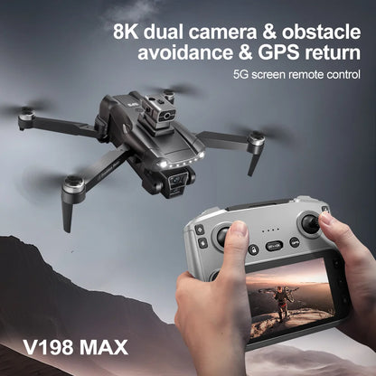8k professional HD camera  WiFi/5G Brushless XIAOMI MIJIA V198 MAX GPS Drone Foldable Quadcopter