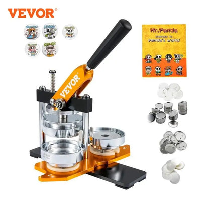 VEVOR 3-Inch Button Maker Kit with 100 Pieces, Circle Cutter, and Bonus Magic Book