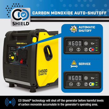 Wireless Remote Start Inverter Generator with Quiet Technology and CO Shield