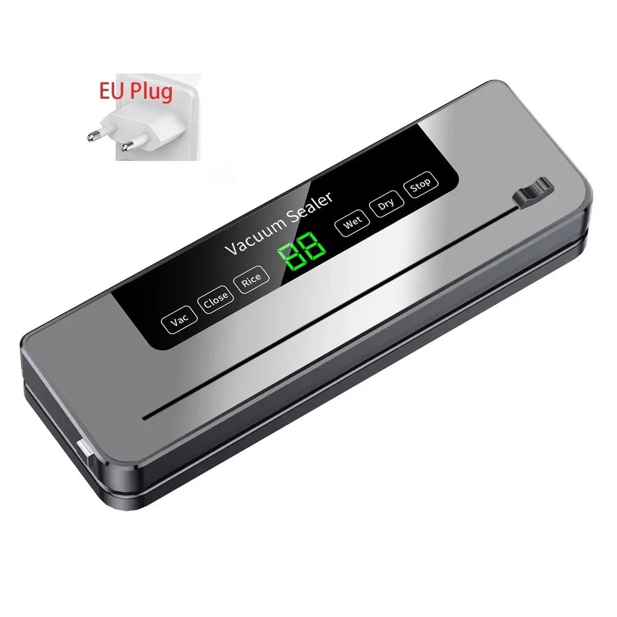 Electric Food Vacuum Sealer with Built-In Cutter & Touch Controls