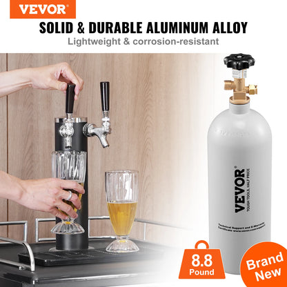 VEVOR 5 lbs Aluminum CO2 Tank with CGA320 Valve