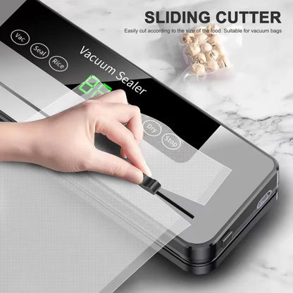 Electric Food Vacuum Sealer with Built-In Cutter & Touch Controls