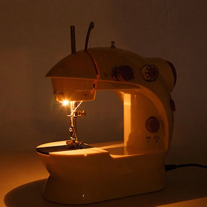 Portable Electric Household Sewing Machine with Light & Speed Control for Beginners and Home DIY Projects