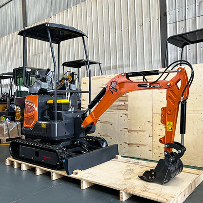 High-Performance 2 Ton Hydraulic Mini Excavator with Kubota Engine and Enclosed Cabin